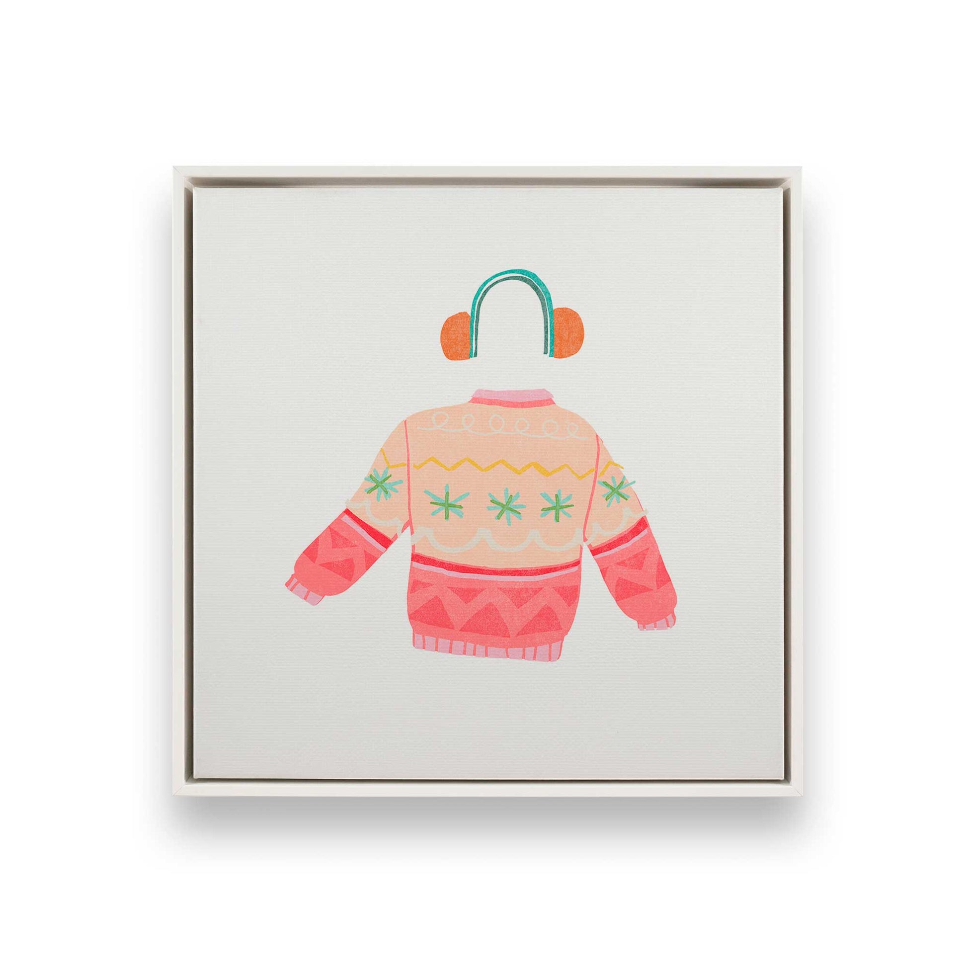 [Color:Opaque White], Picture of art in a White frame