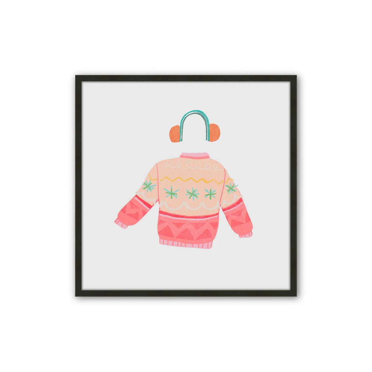 [Color:Satin Black], Picture of art in a Satin Black frame