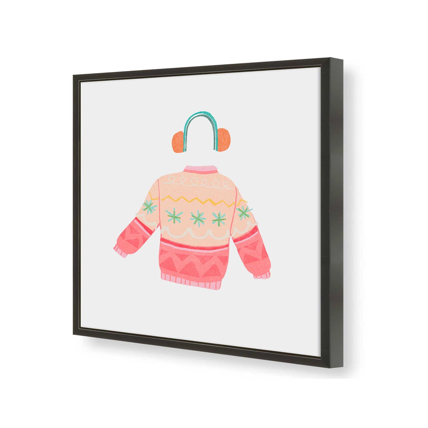 [Color:Satin Black], Picture of art in a Satin Black frame of the corner