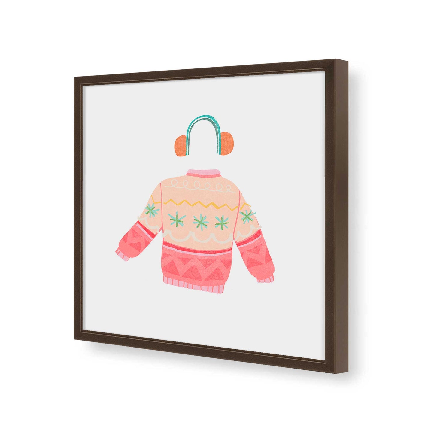 [Color:Espresso], Picture of art in a Espresso frame of the corner