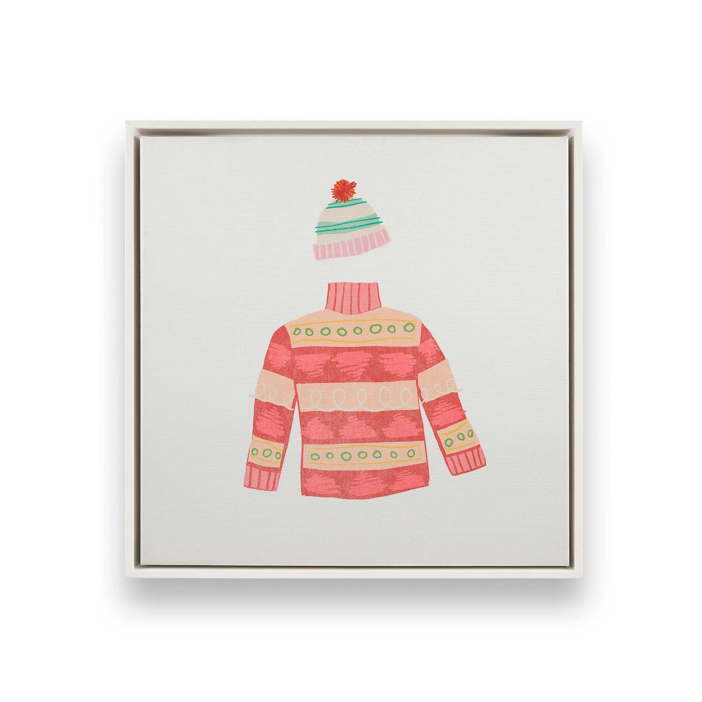 [Color:Opaque White], Picture of art in a White frame