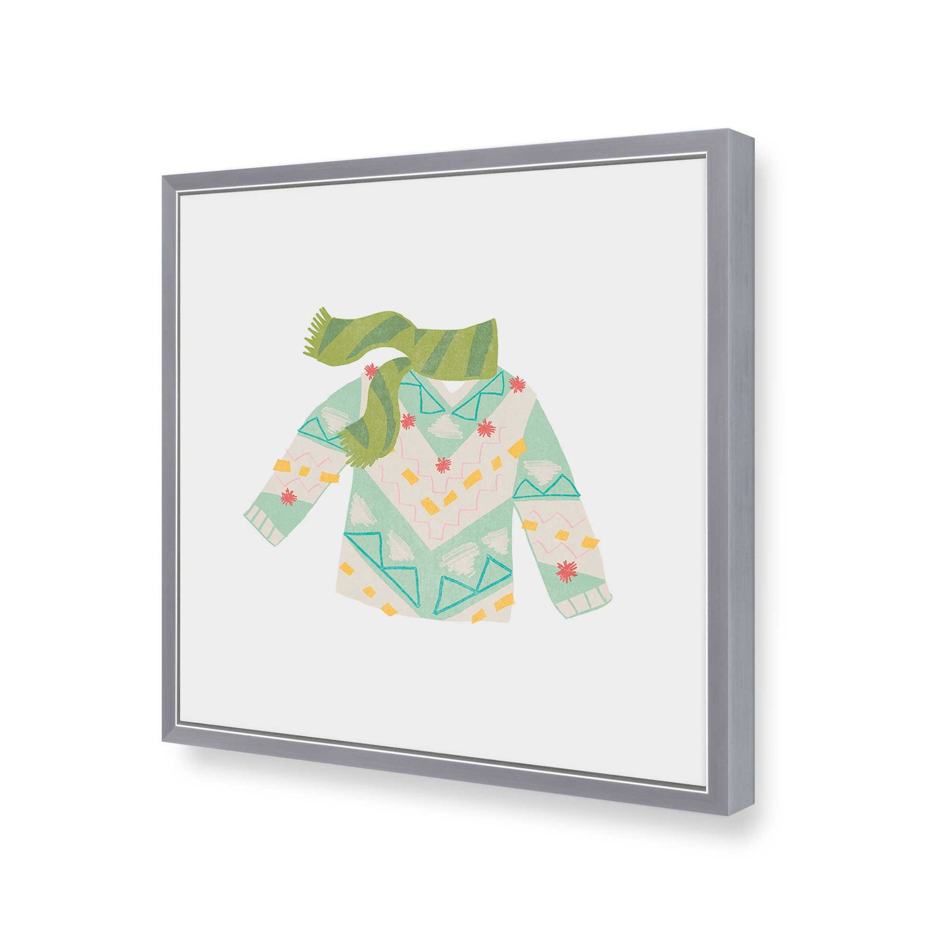 [Color:Polished Chrome], Picture of art in a Polished Chrome frame of the corner