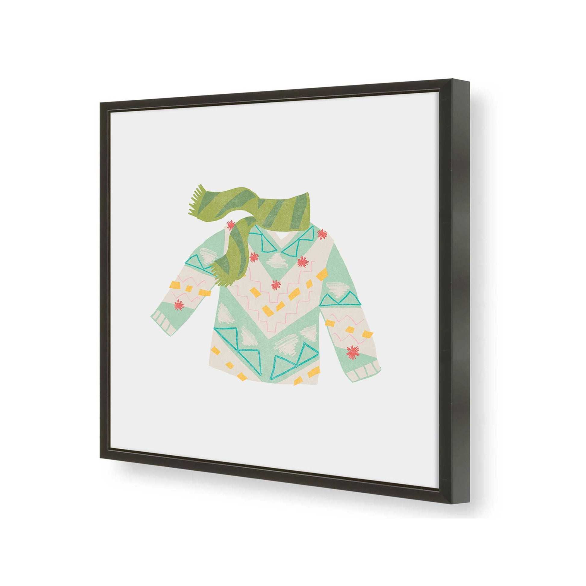 [Color:Satin Black], Picture of art in a Satin Black frame of the corner