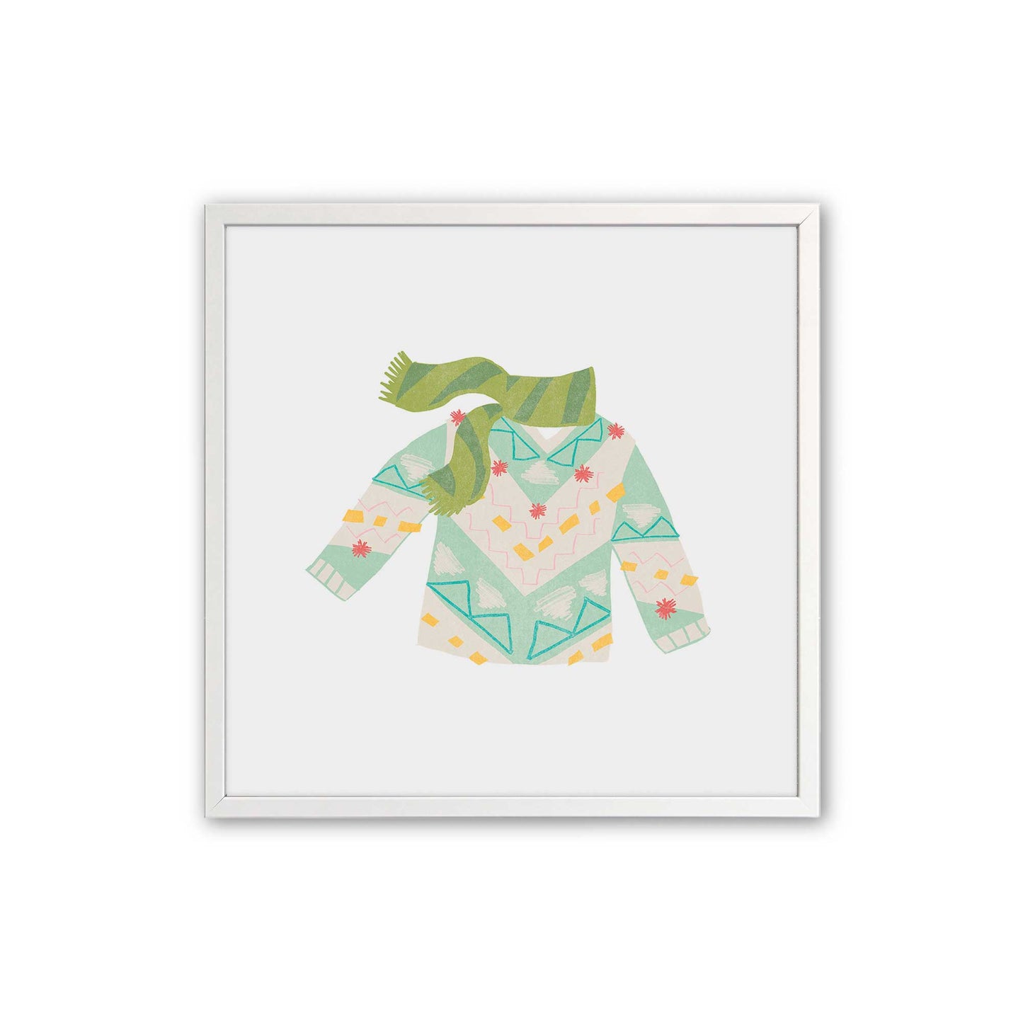 [Color:Opaque White], Picture of art in a Opaque White frame