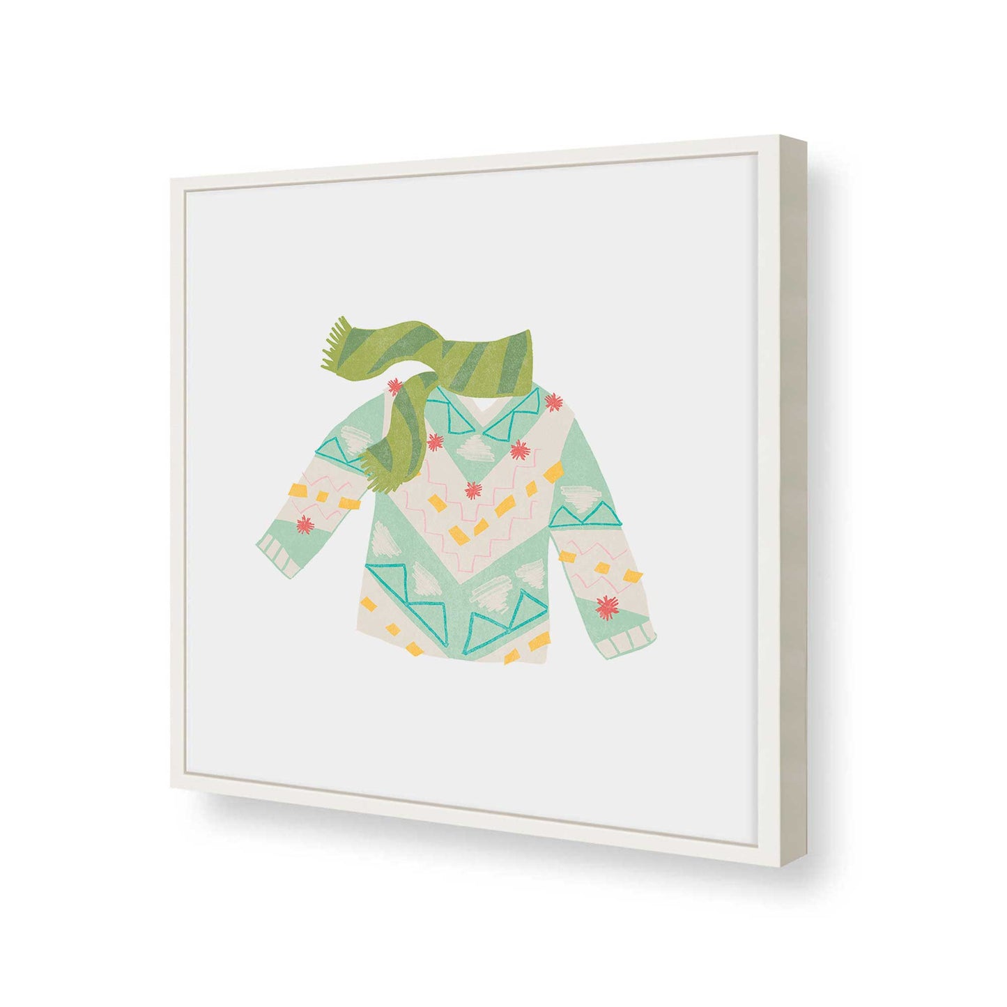 [Color:Opaque White], Picture of art in a Opaque White frame of the corner