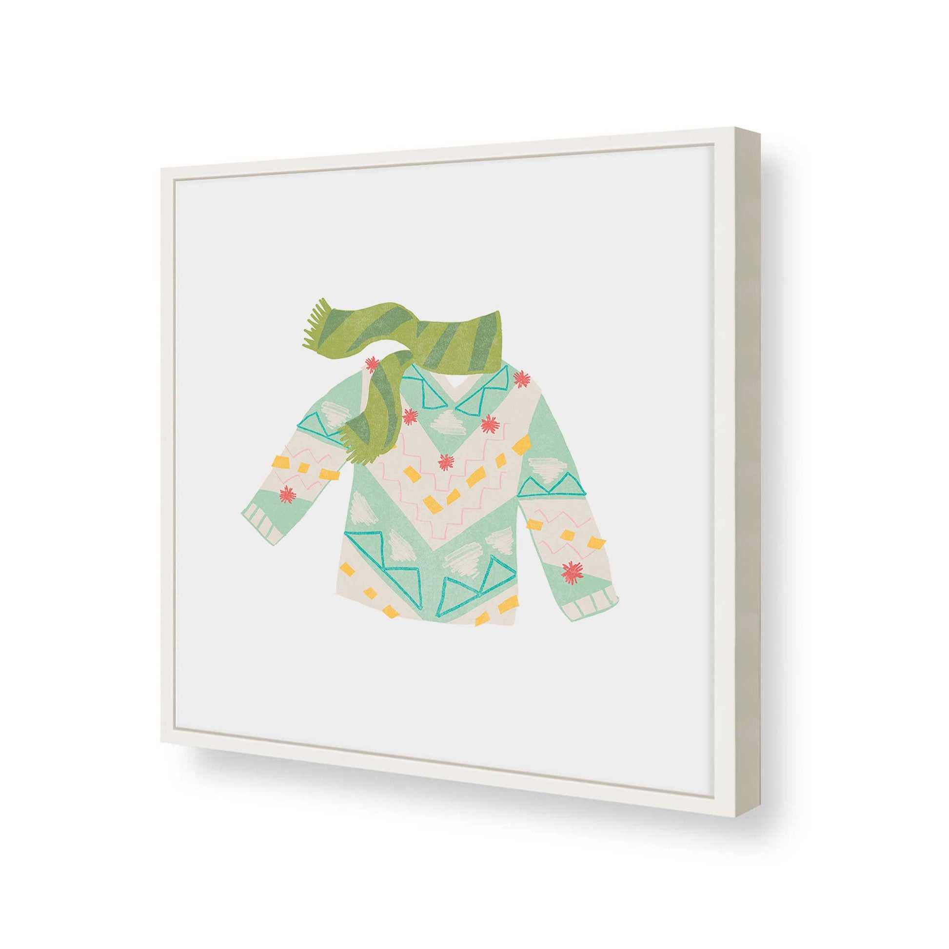 [Color:Opaque White], Picture of art in a Opaque White frame of the corner