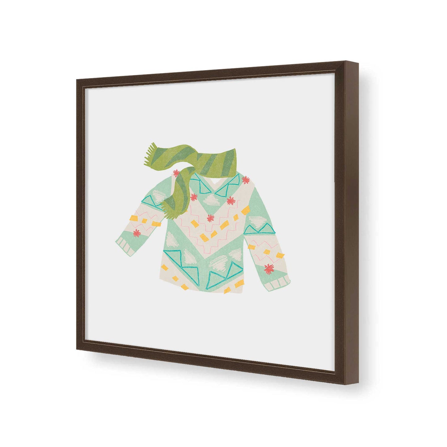 [Color:Espresso], Picture of art in a Espresso frame of the corner