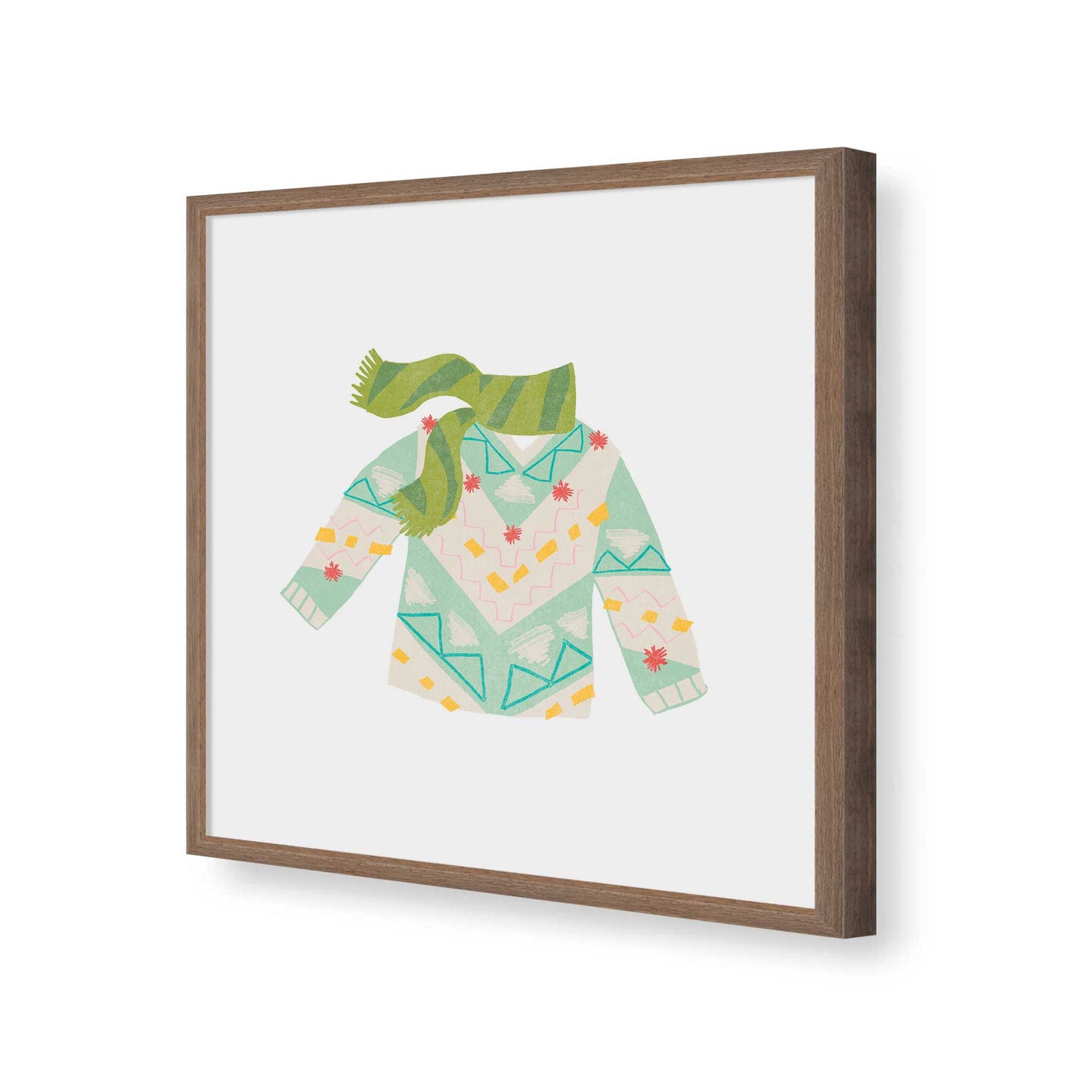 [Color:Walnut], Picture of art in a Walnut frame of the corner