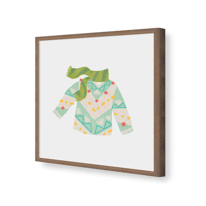 [Color:Walnut], Picture of art in a Walnut frame of the corner