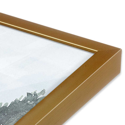 [Color:Polished Gold], Picture of art in a Polished Gold frame at an angle