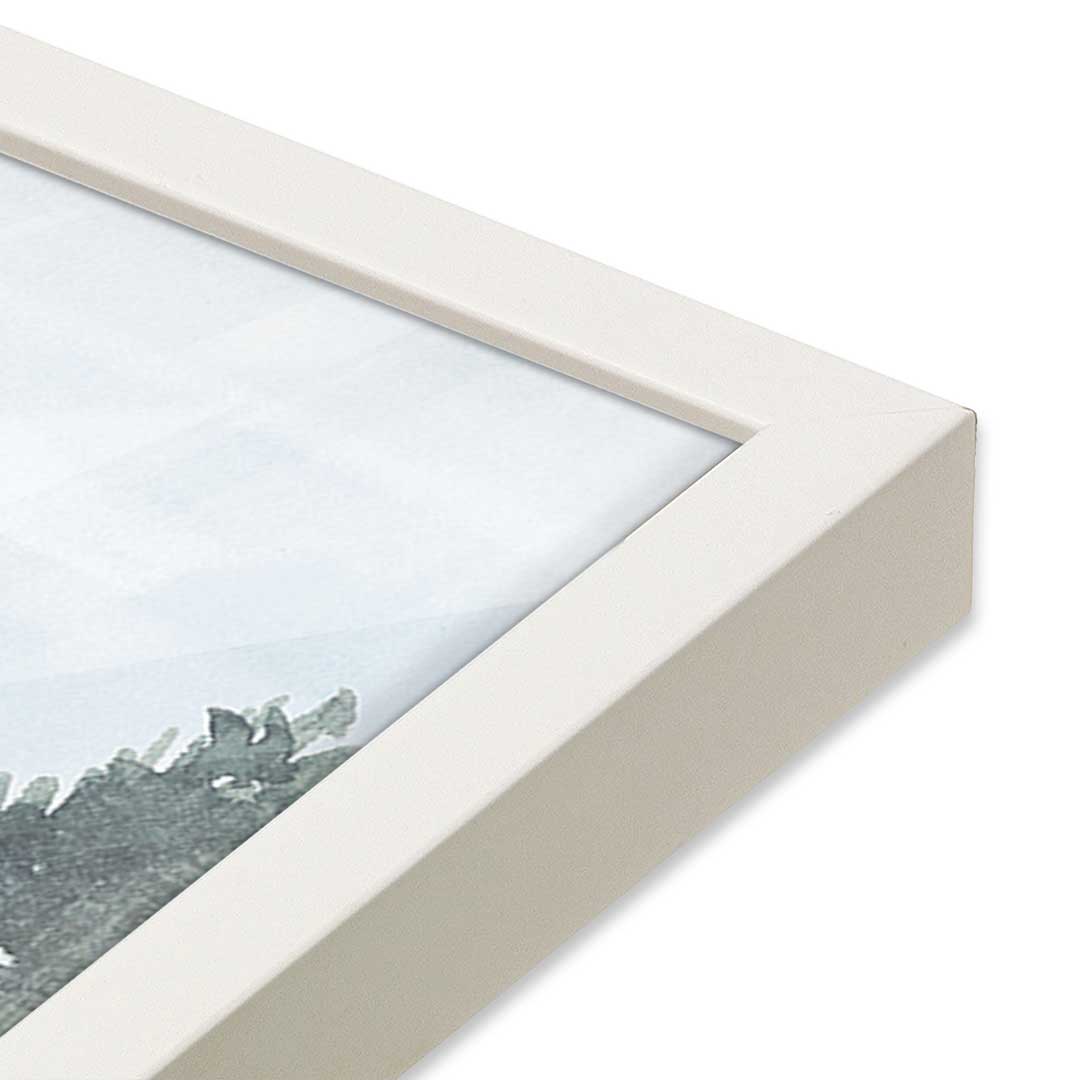 [Color:Opaque White], Picture of art in a Opaque White frame at an angle