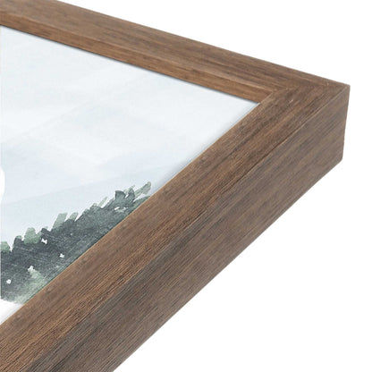 [Color:Walnut], Picture of art in a Walnut frame at an angle