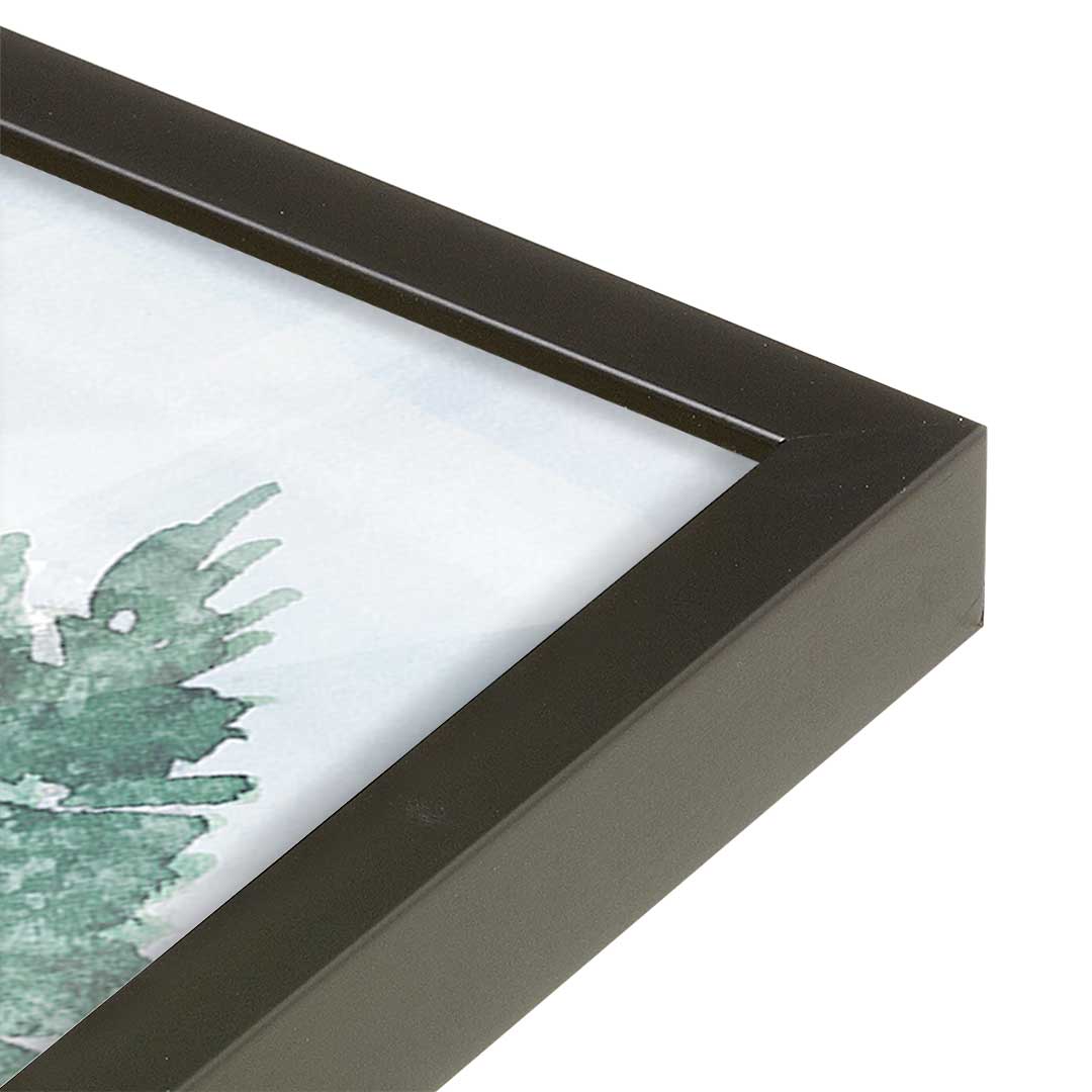 [Color:Satin Black], Picture of art in a Satin Black frame at an angle