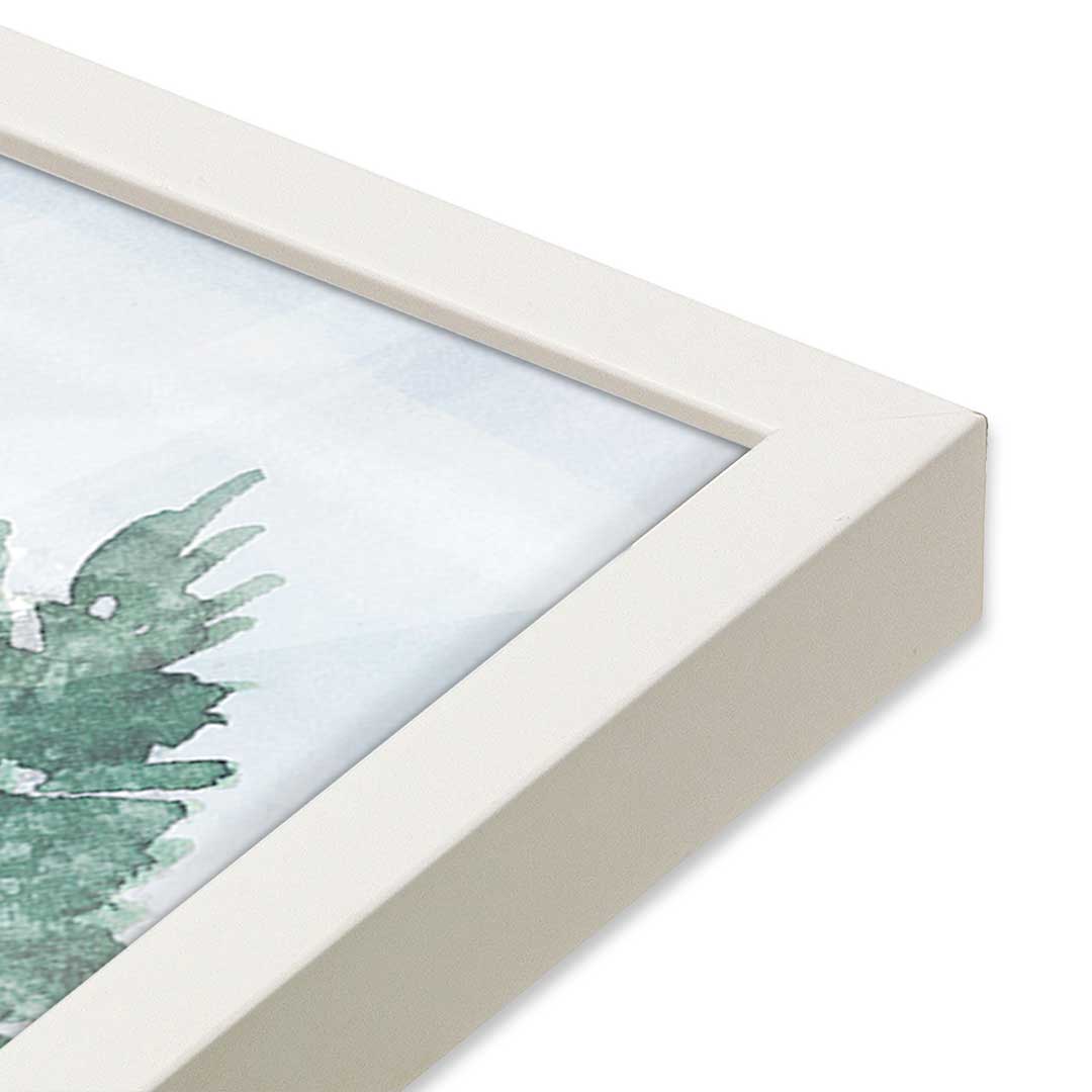 [Color:Opaque White], Picture of art in a Opaque White frame at an angle