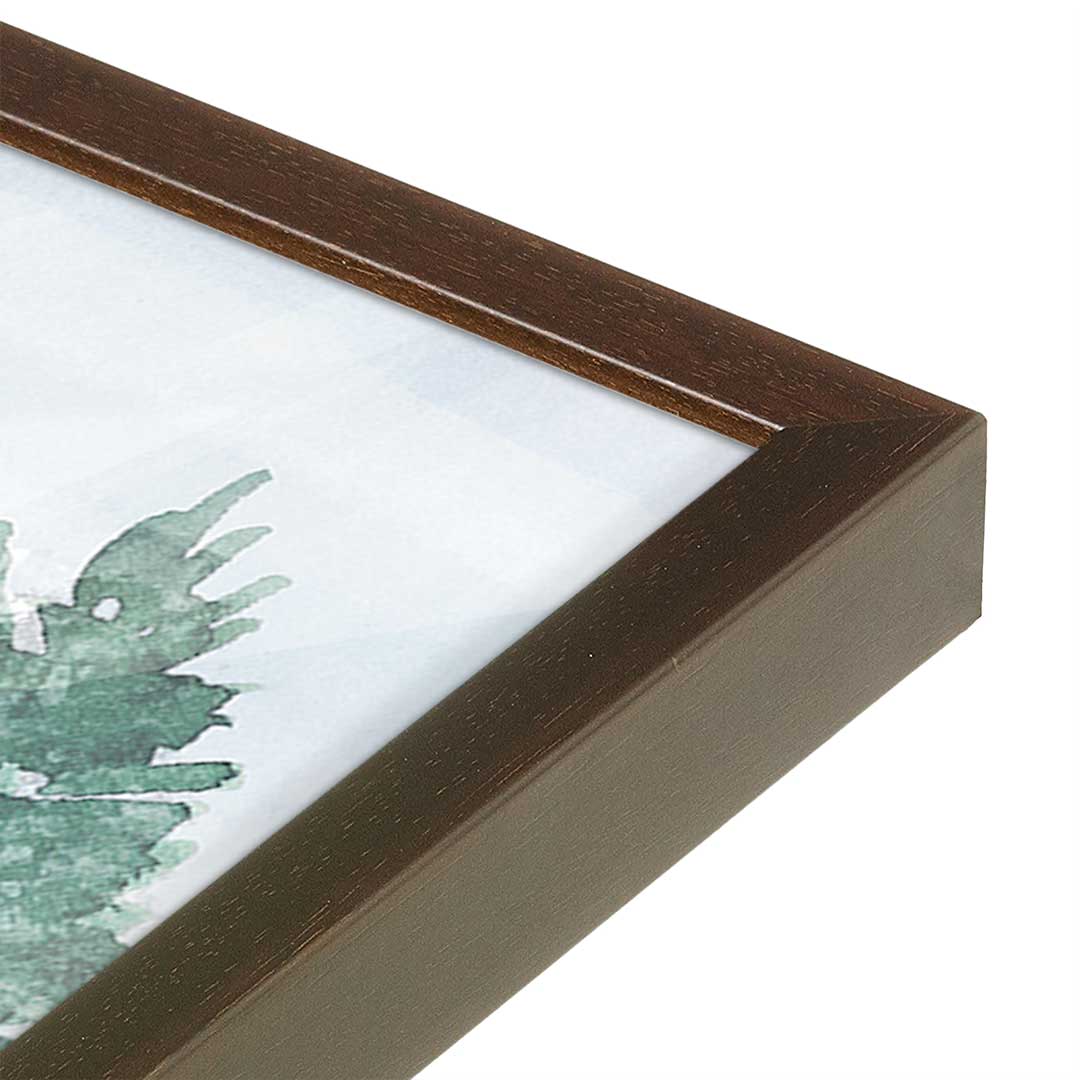 [Color:Espresso], Picture of art in a Espresso frame at an angle