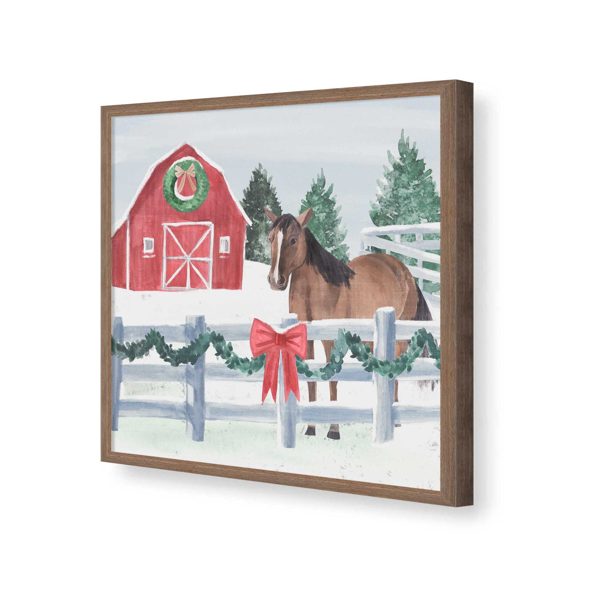 [Color:Walnut], Picture of art in a Walnut frame of the corner