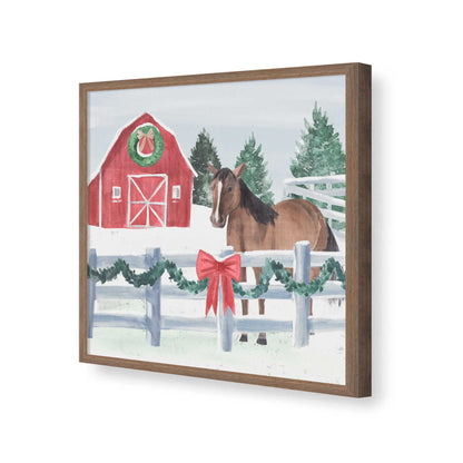 [Color:Walnut], Picture of art in a Walnut frame of the corner