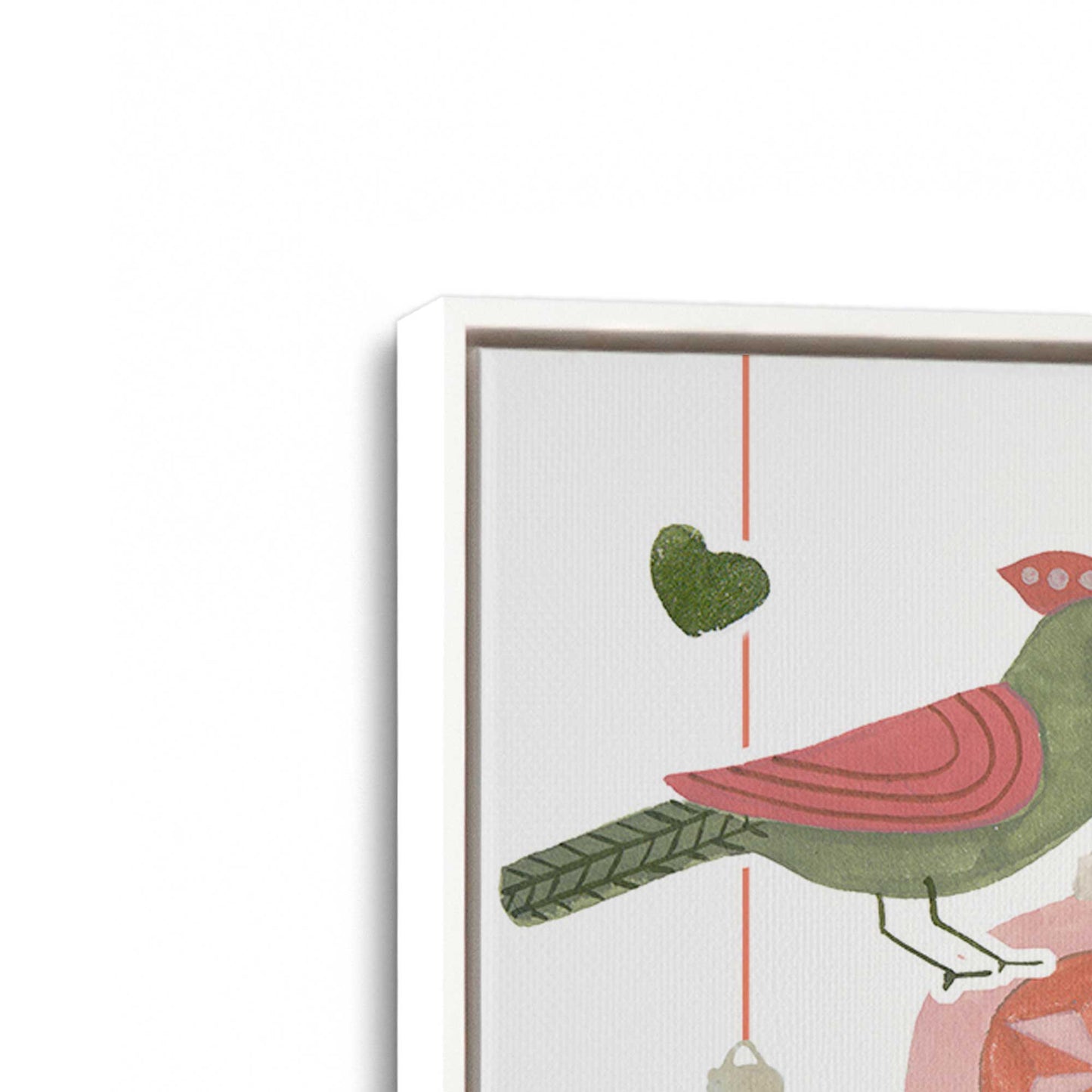 [Color:Opaque White], Picture of art in a White frame at an angle