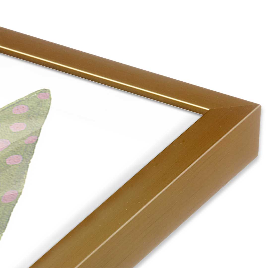 [Color:Polished Gold], Picture of art in a Polished Gold frame at an angle