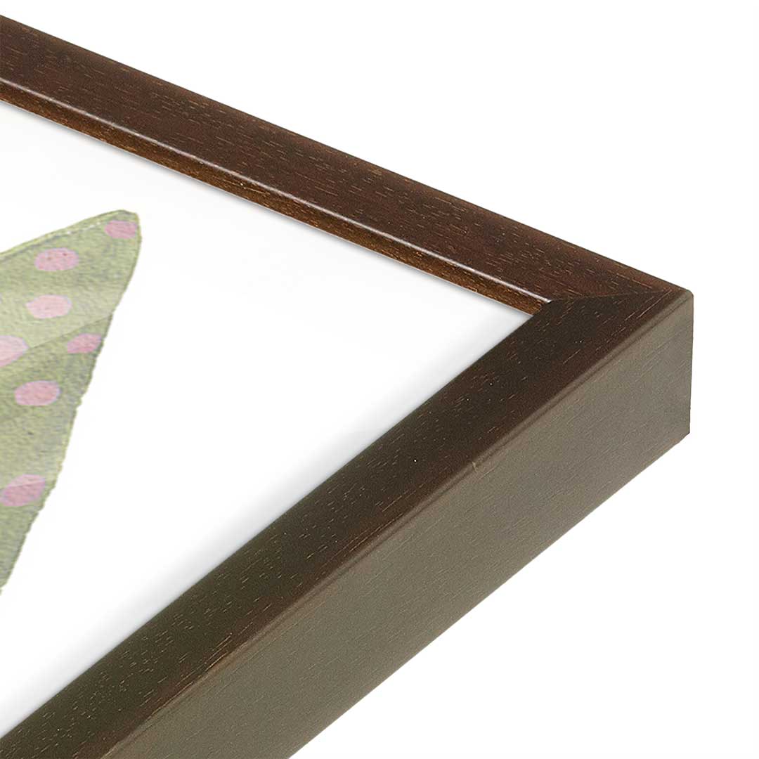 [Color:Espresso], Picture of art in a Espresso frame at an angle