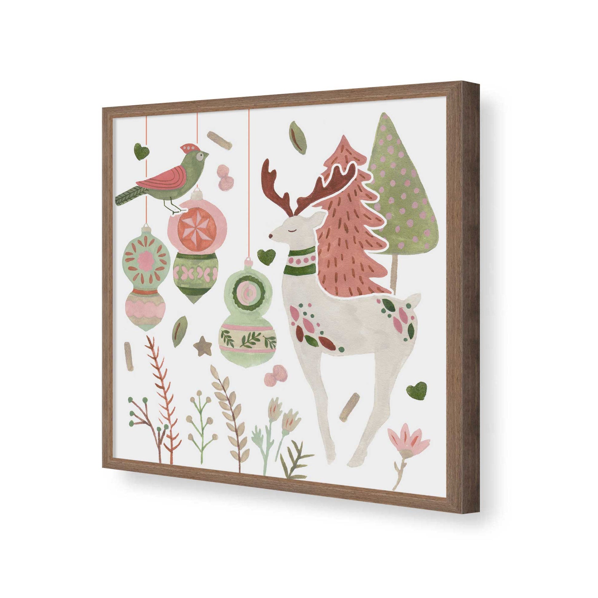 [Color:Walnut], Picture of art in a Walnut frame of the corner