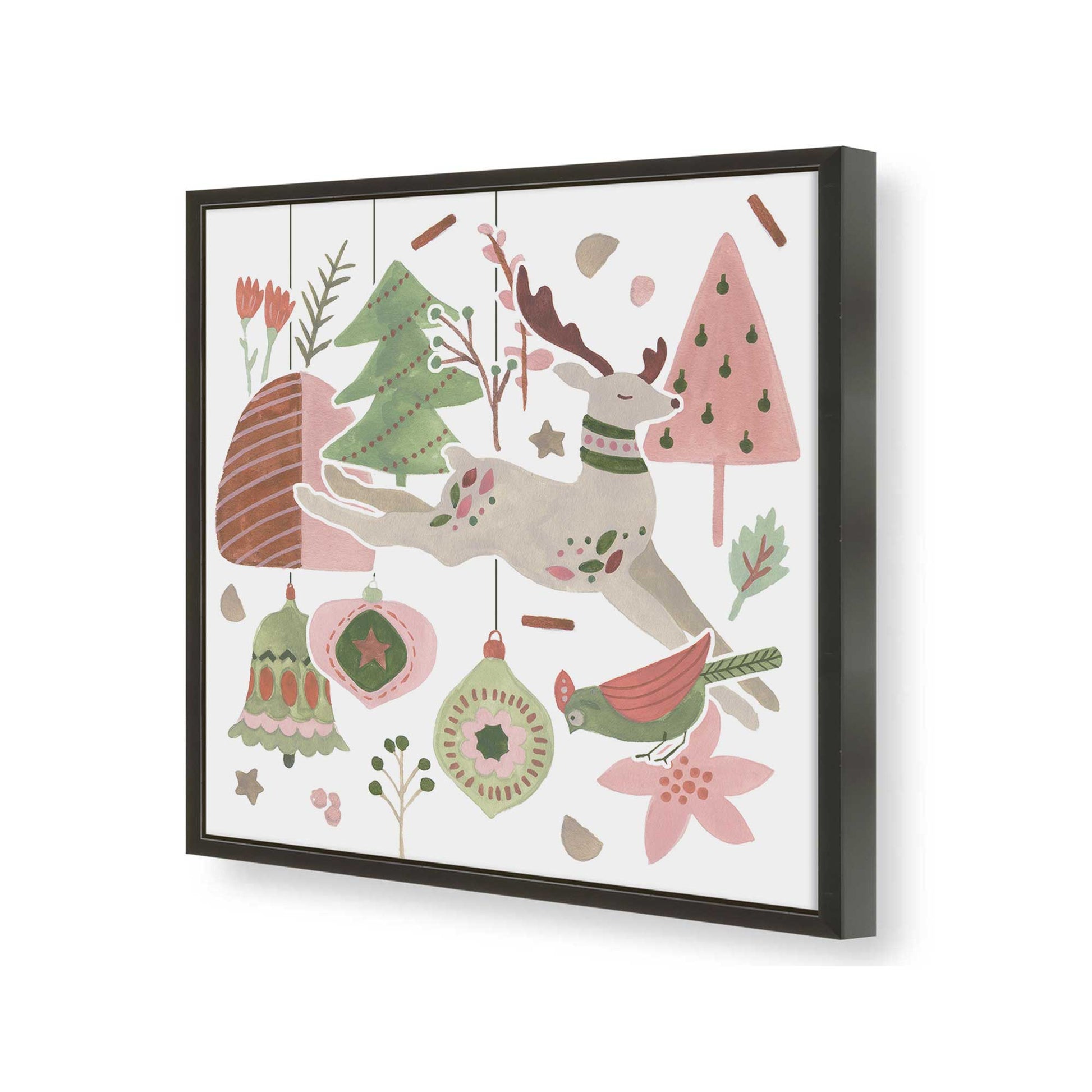 [Color:Satin Black], Picture of art in a Satin Black frame of the corner