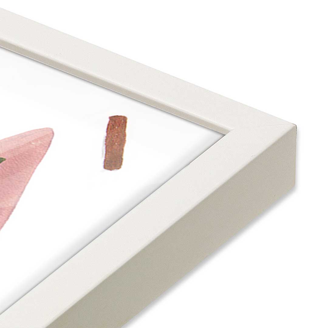 [Color:Opaque White], Picture of art in a Opaque White frame at an angle