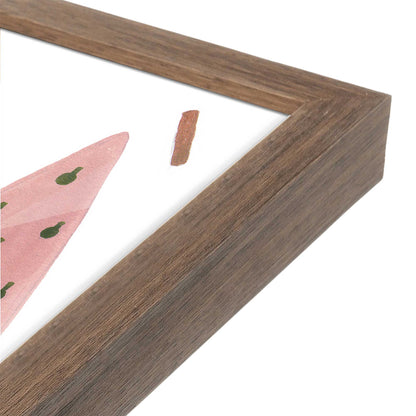 [Color:Walnut], Picture of art in a Walnut frame at an angle