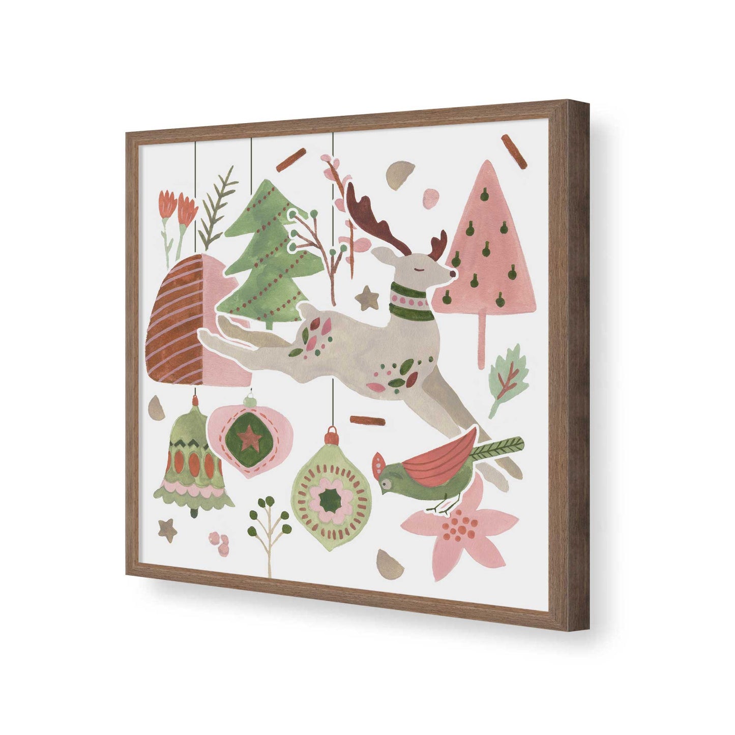 [Color:Walnut], Picture of art in a Walnut frame of the corner