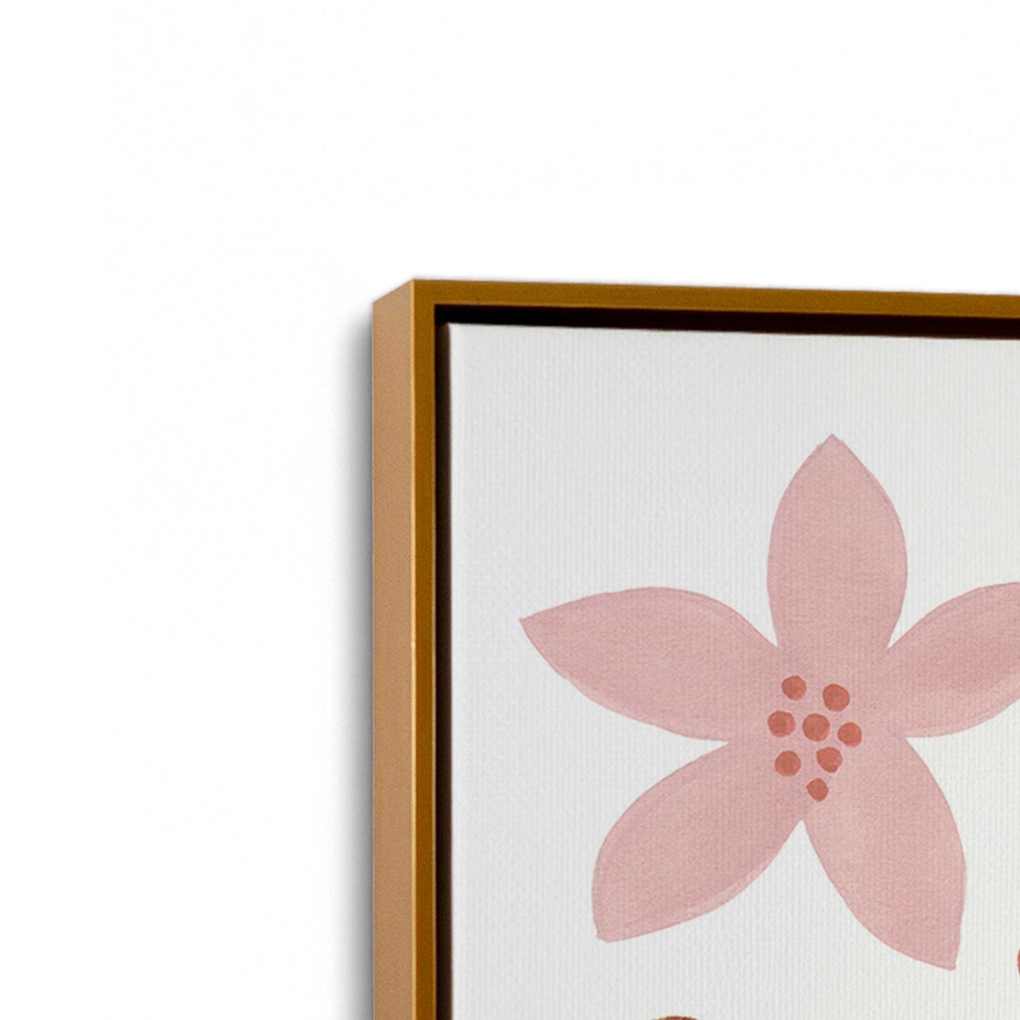 [Color:Polished Gold], Picture of art in a Polished Gold frame at an angle