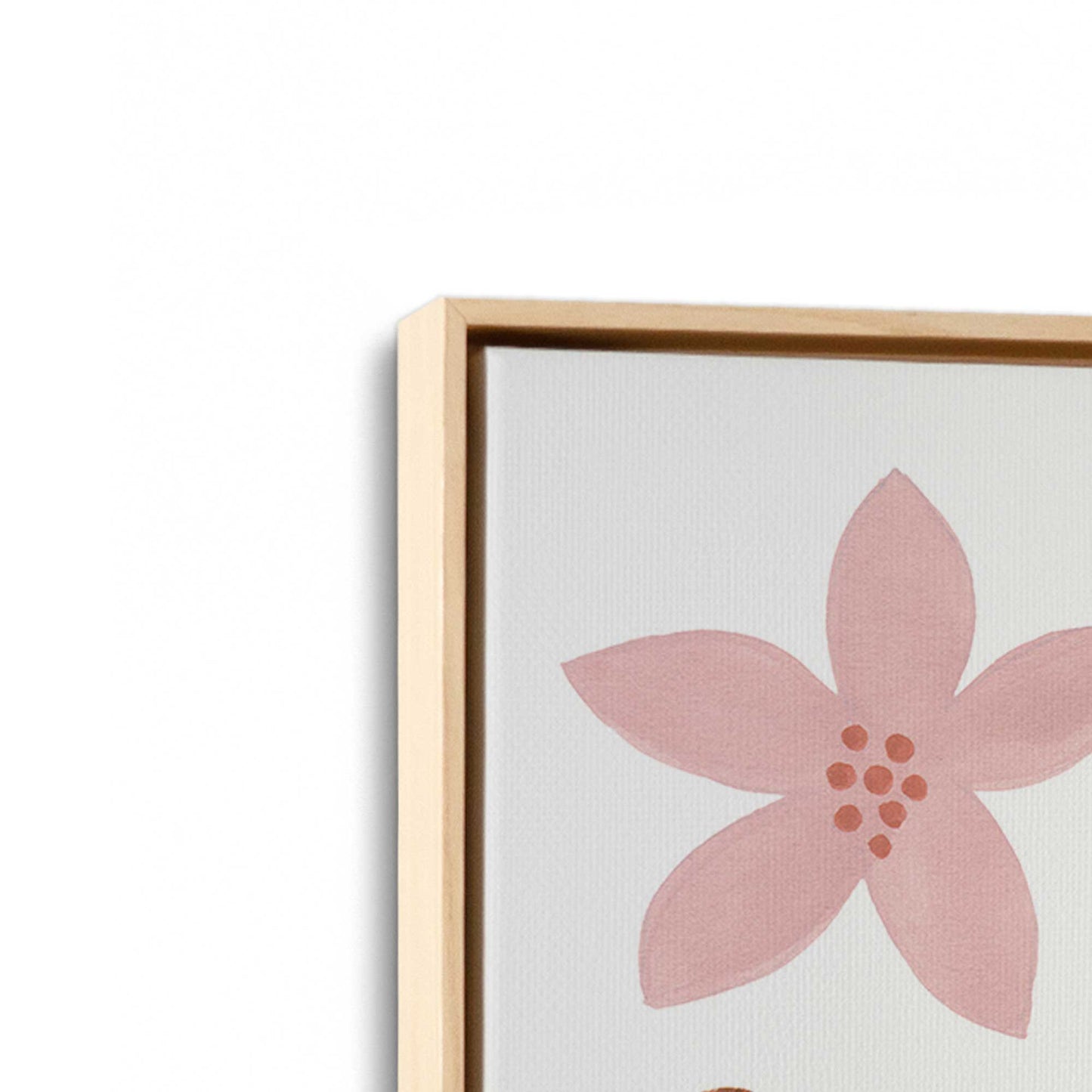 [Color:American Maple], Picture of art in a American Maple frame at an angle