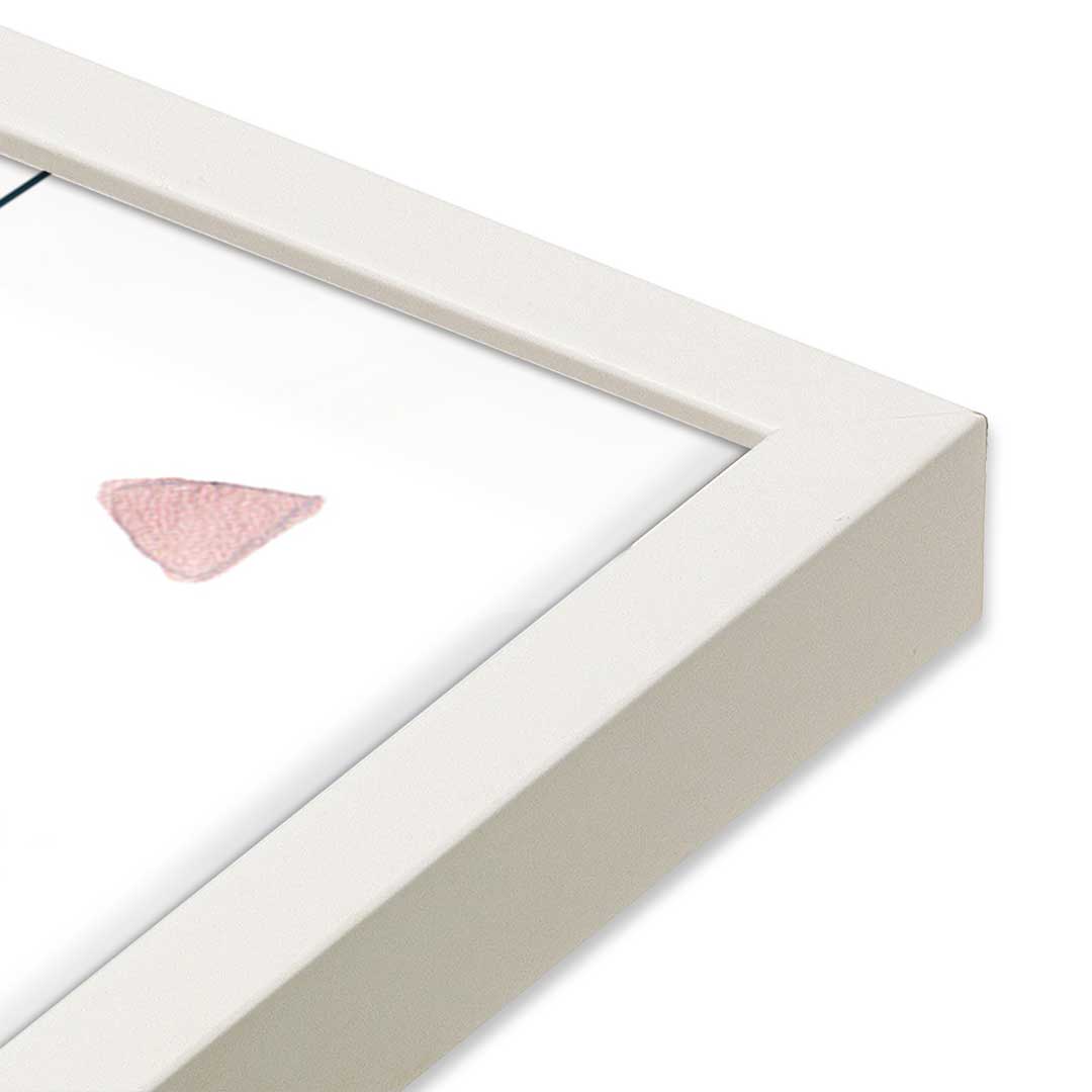 [Color:Opaque White], Picture of art in a Opaque White frame at an angle