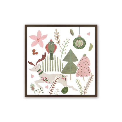 Merry Forest Friends, Set of 3 Paper Prints