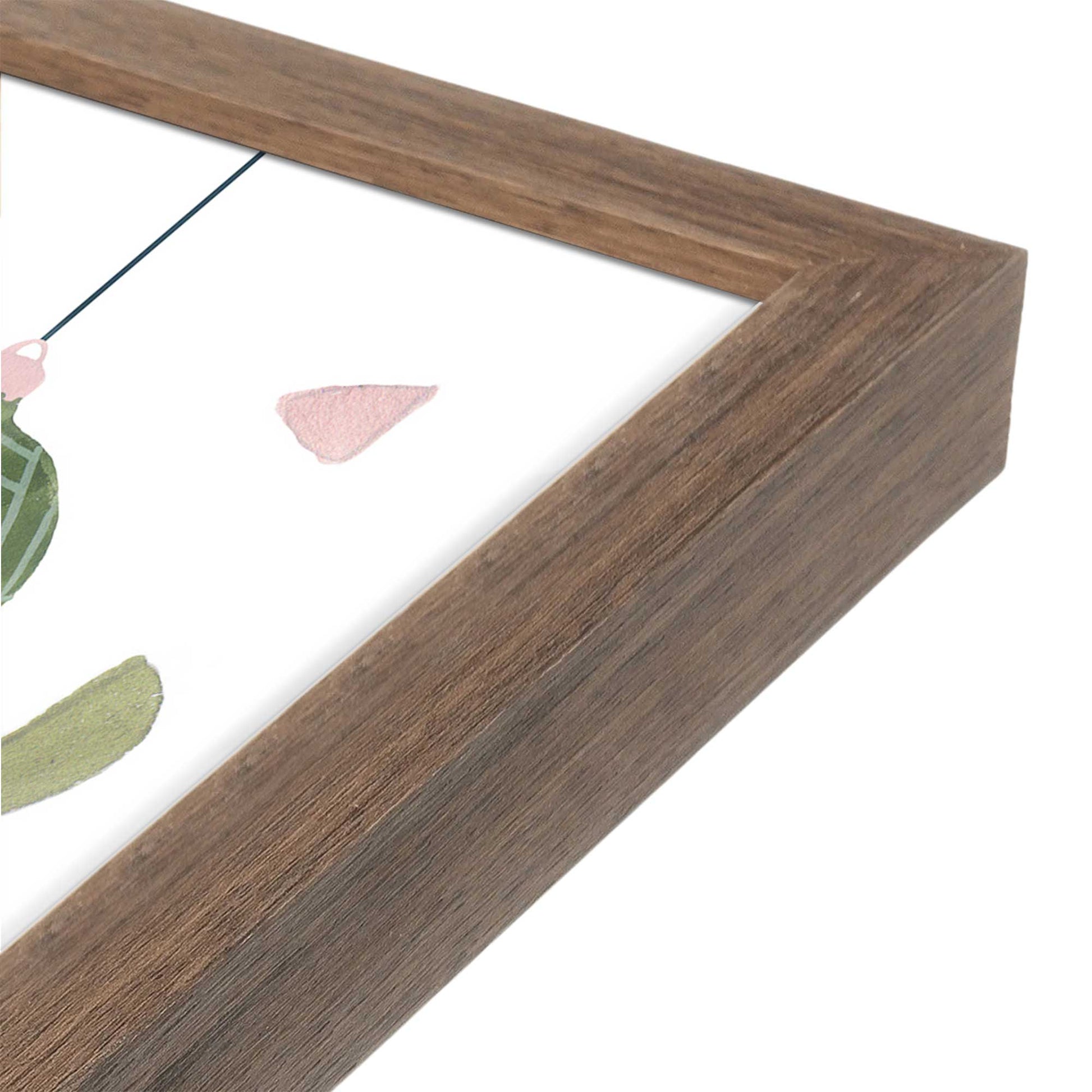 [Color:Walnut], Picture of art in a Walnut frame at an angle