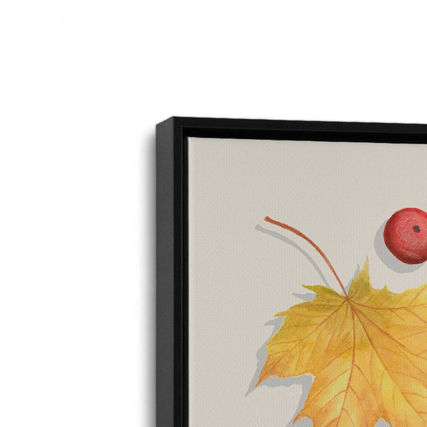 [Color:Satin Black], Picture of art in a Satin Black frame at an angle