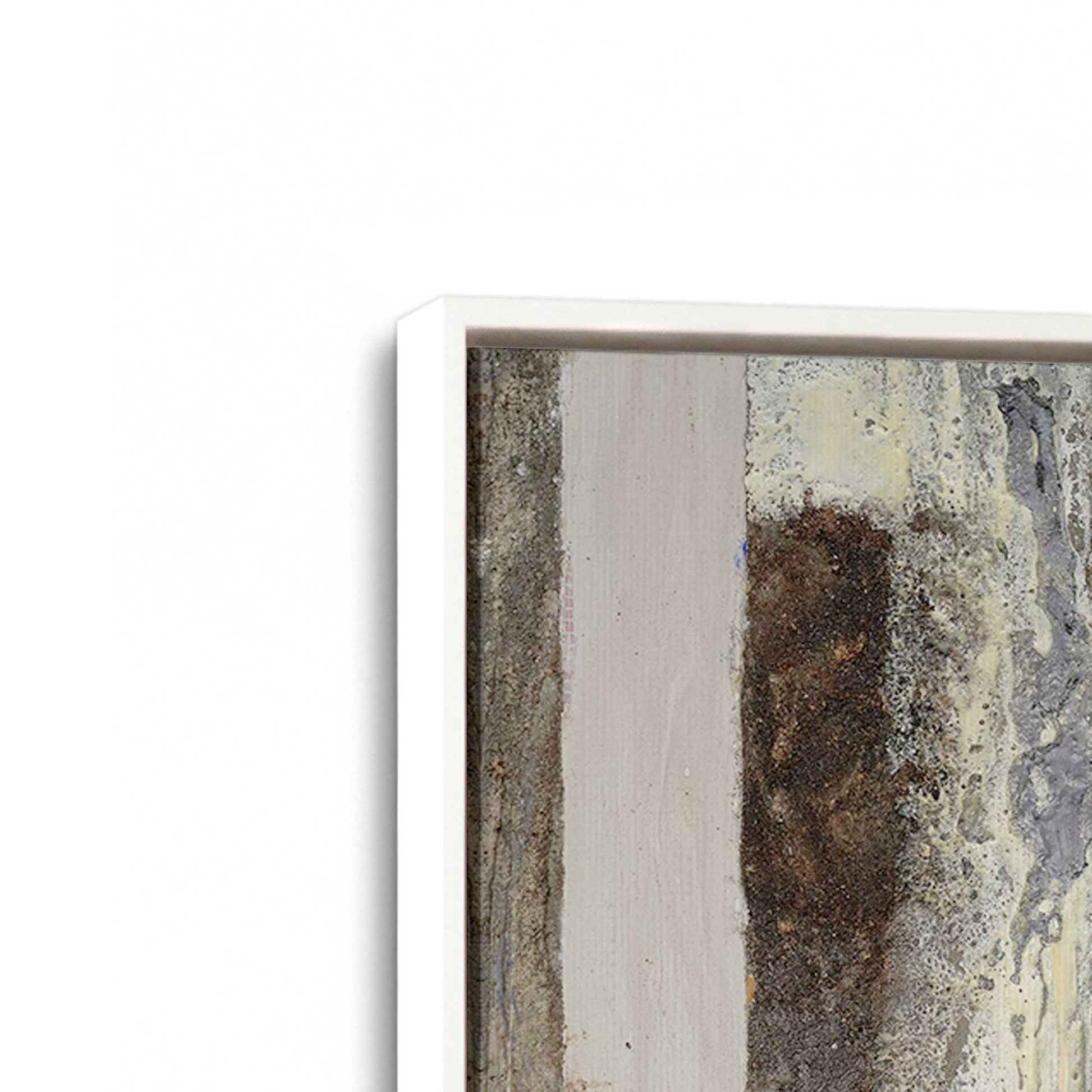 [Color:Opaque White], Picture of art in a White frame at an angle