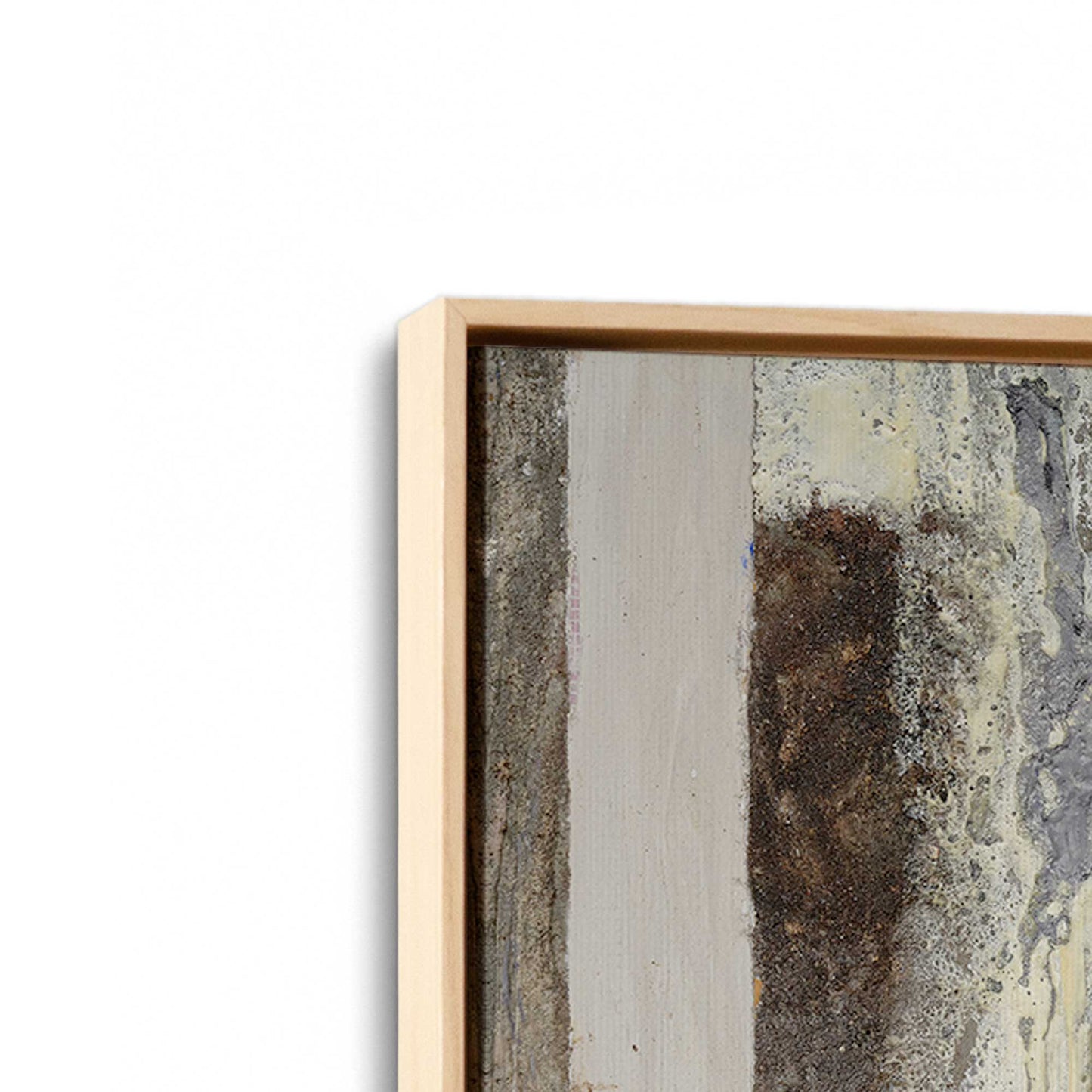 [Color:American Maple], Picture of art in a American Maple frame at an angle