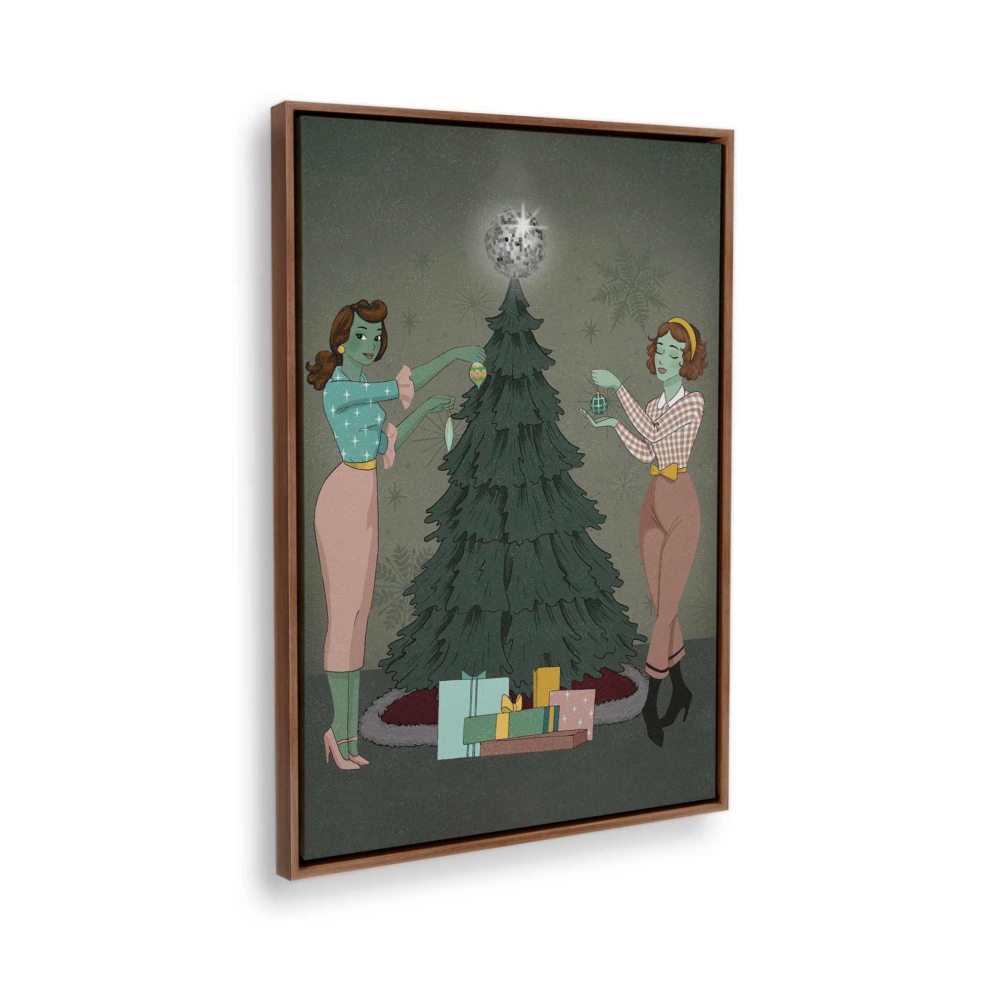 [Color:Walnut], Picture of the corner of the art