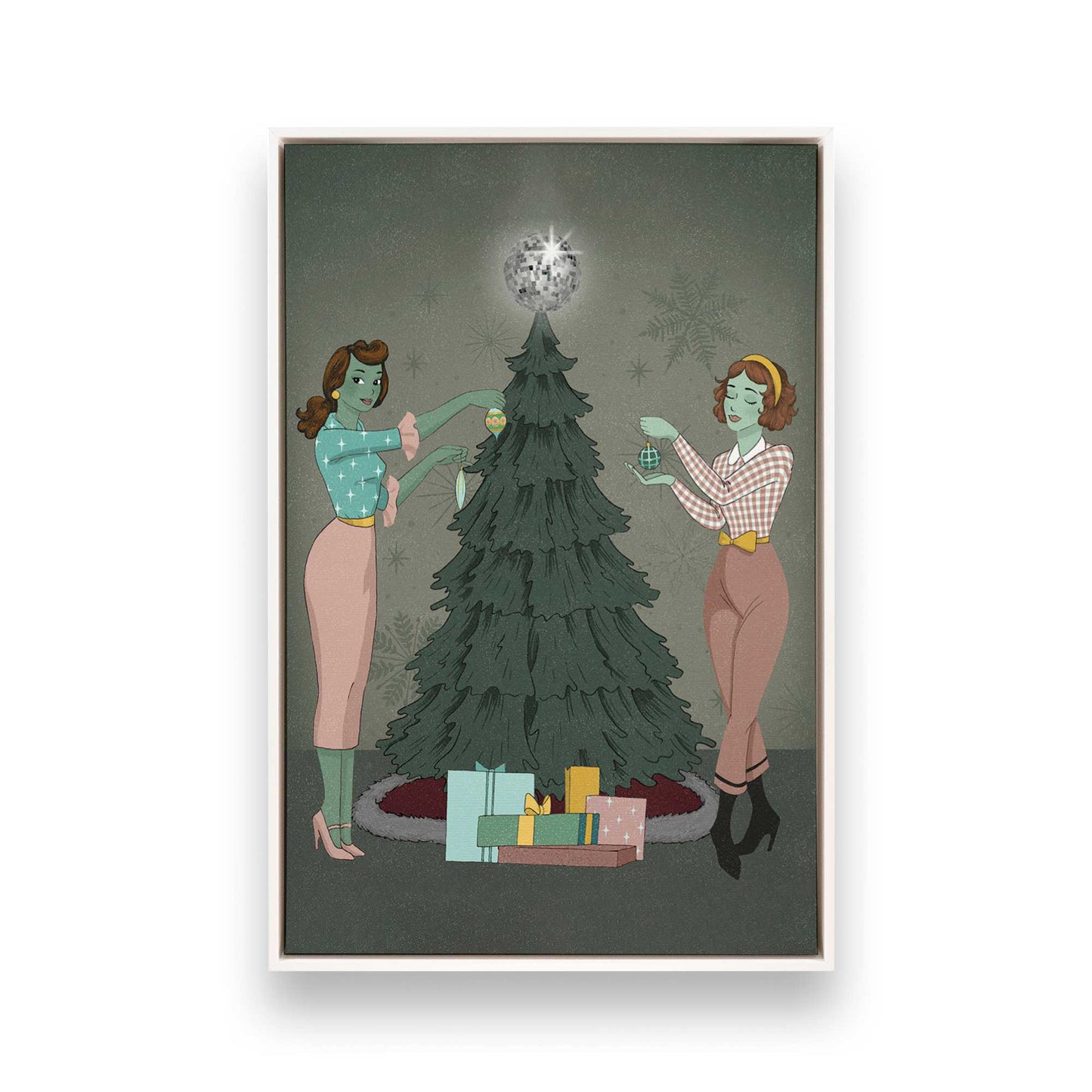 [Color:Opaque White], Picture of art in a White frame