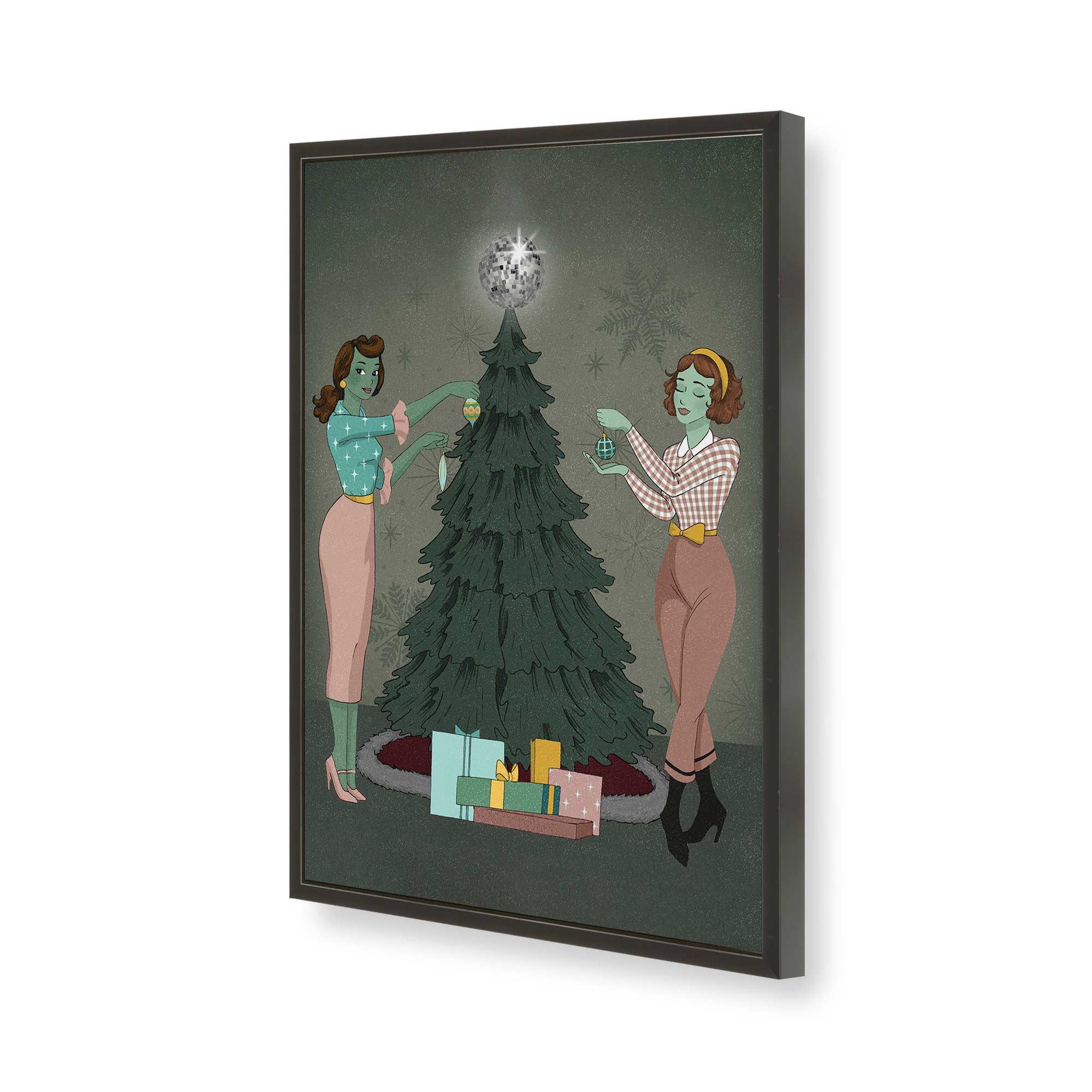 [Color:Satin Black], Picture of art in a Satin Black frame of the corner