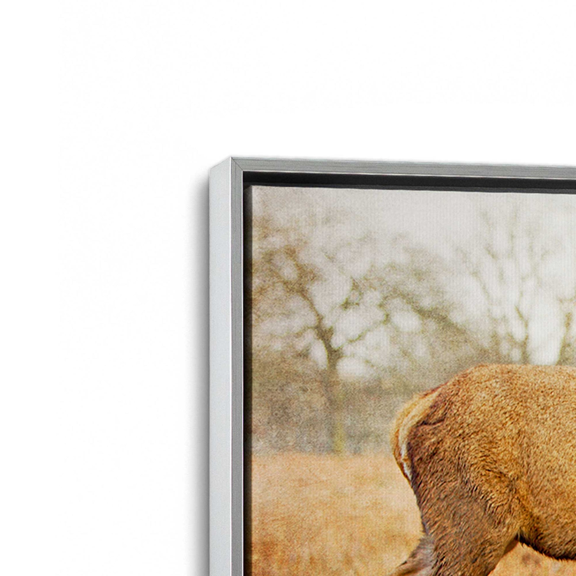 [Color:Polished Chrome], Picture of art in a Polished Chrome frame at an angle