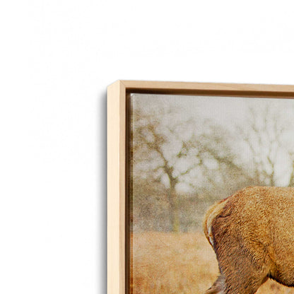 [Color:American Maple], Picture of art in a American Maple frame at an angle