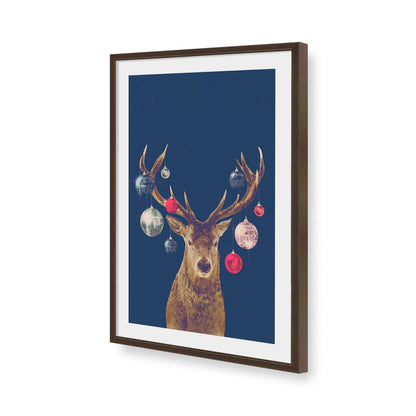 [Color:Brown], Picture of art in a Brown frame of the corner