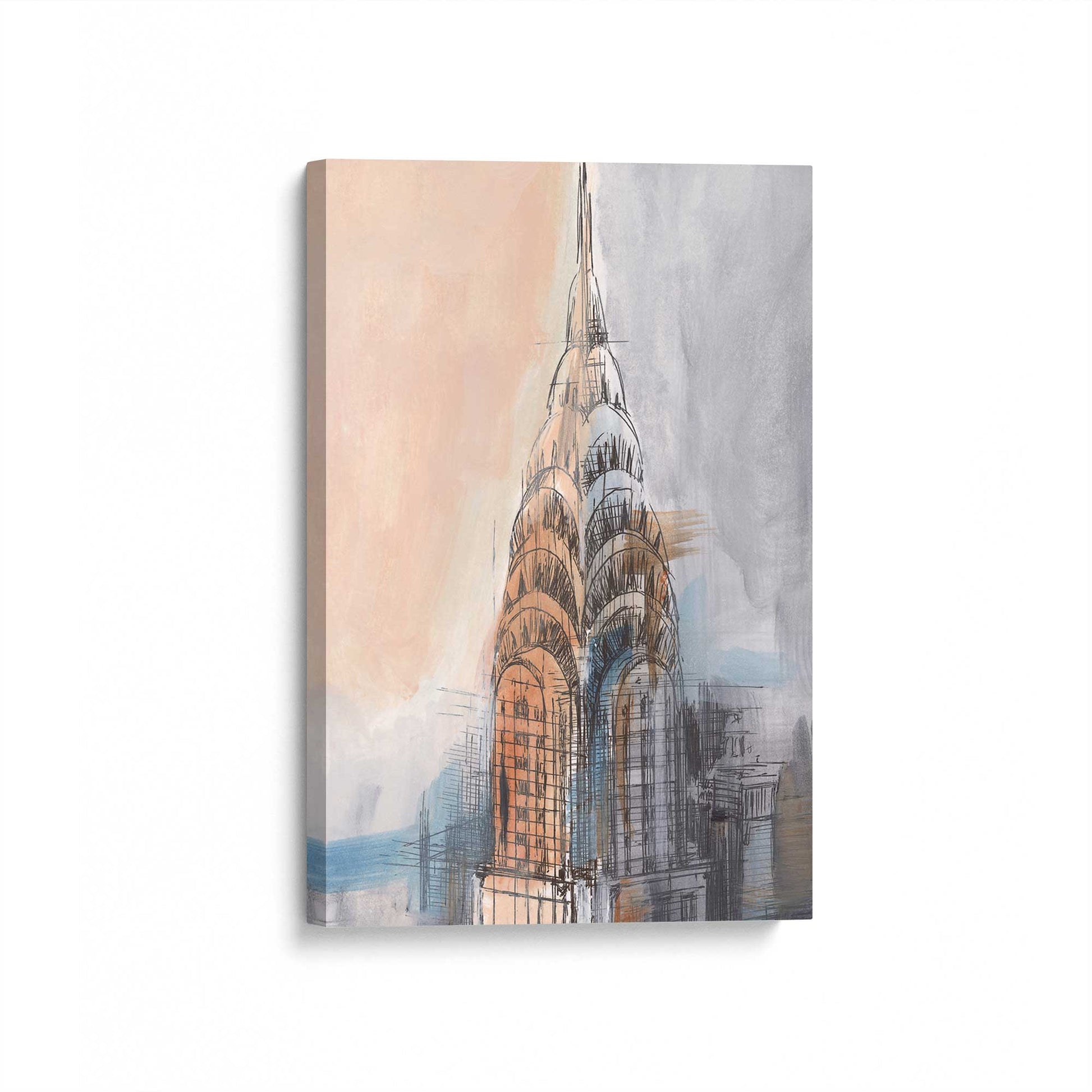 [Color:Stretched Canvas], Picture of art at an angle