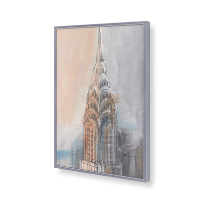 [Color:Polished Chrome], Picture of art in a Polished Chrome frame of the corner