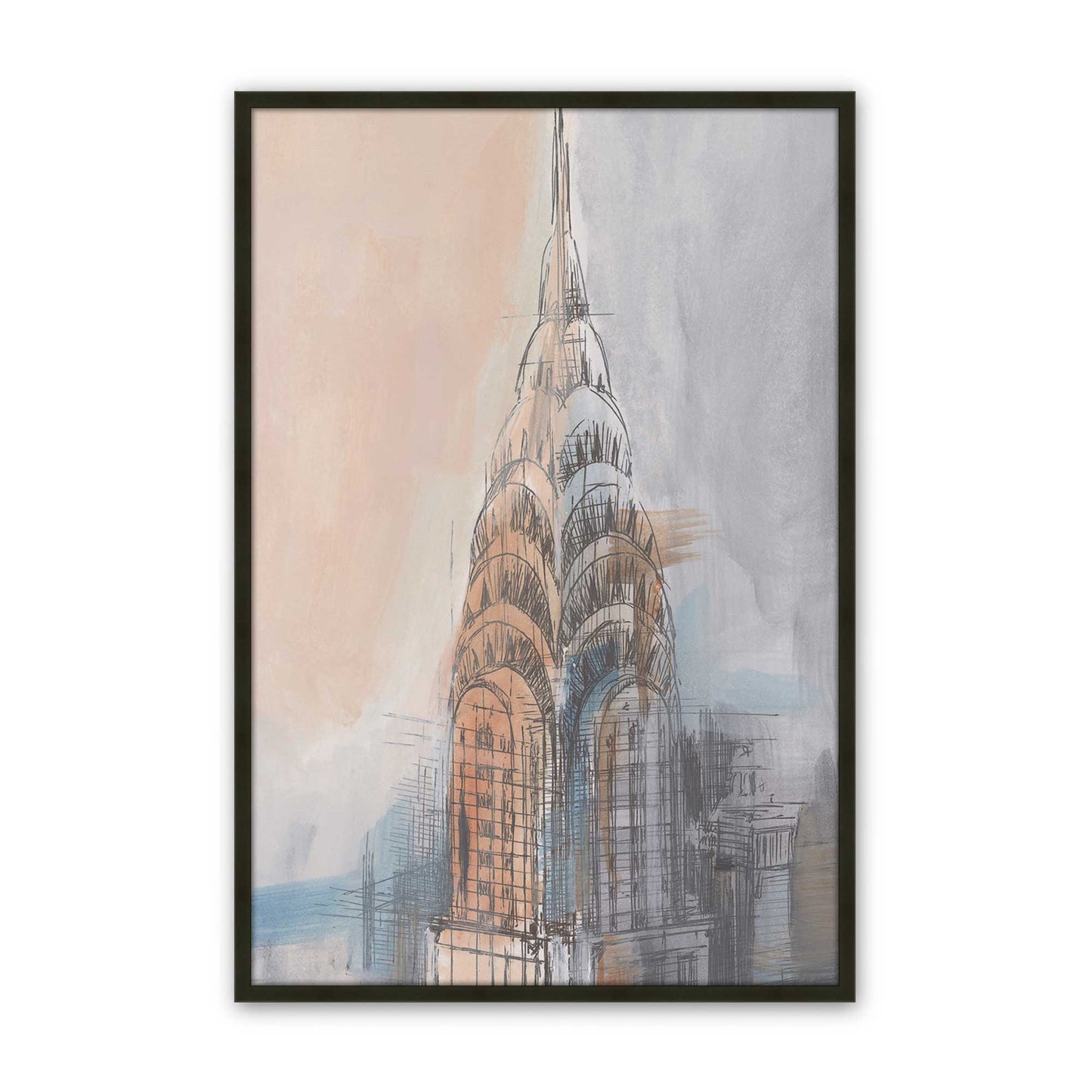 [Color:Satin Black], Picture of art in a Satin Black frame
