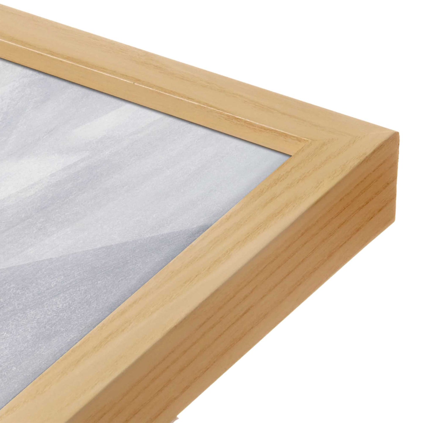 [Color:American Maple], Picture of art in a American Maple frame at an angle