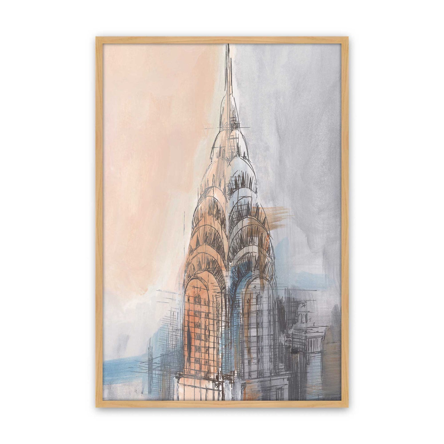 [Color:American Maple], Picture of art in a American Maple frame