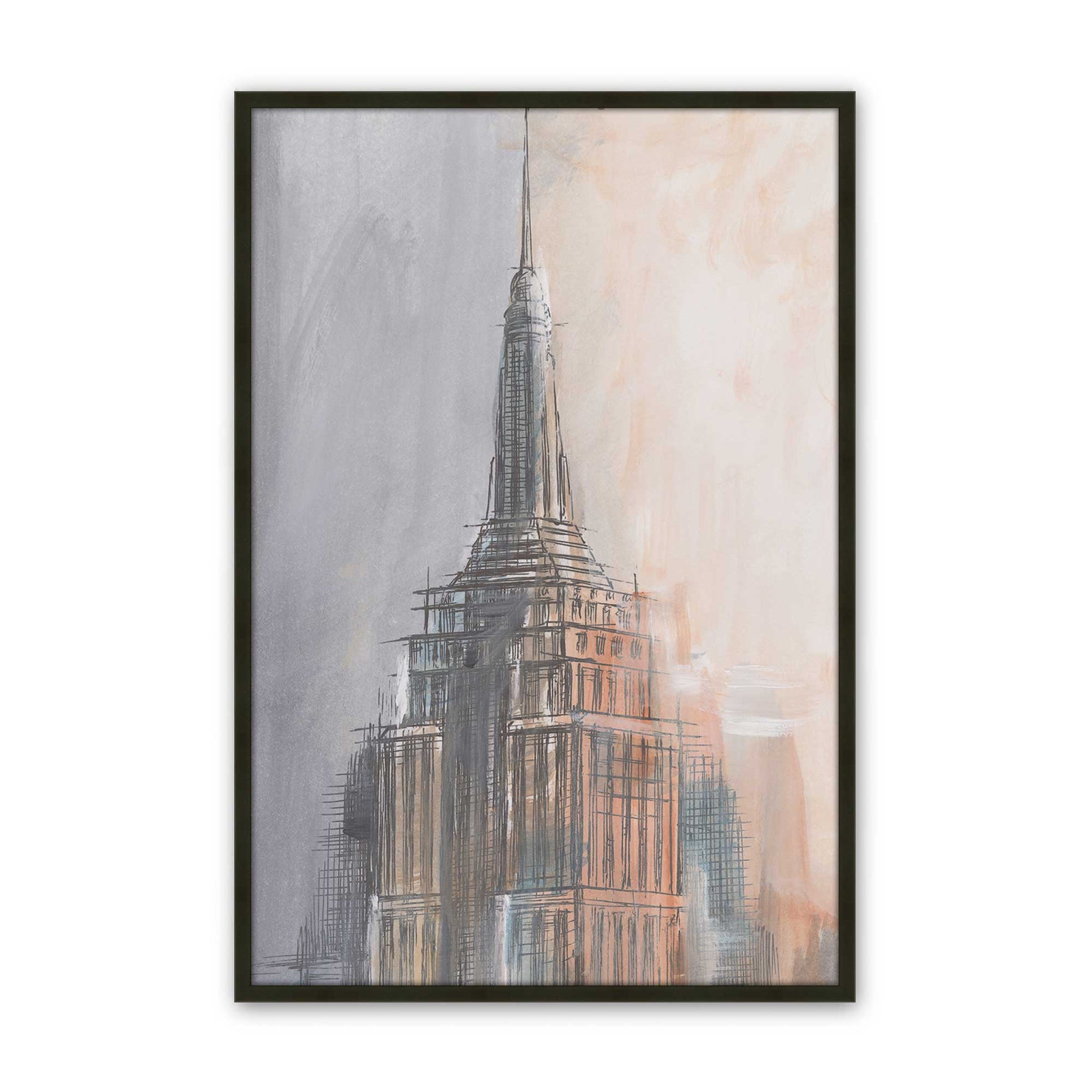 [Color:Satin Black], Picture of art in a Satin Black frame