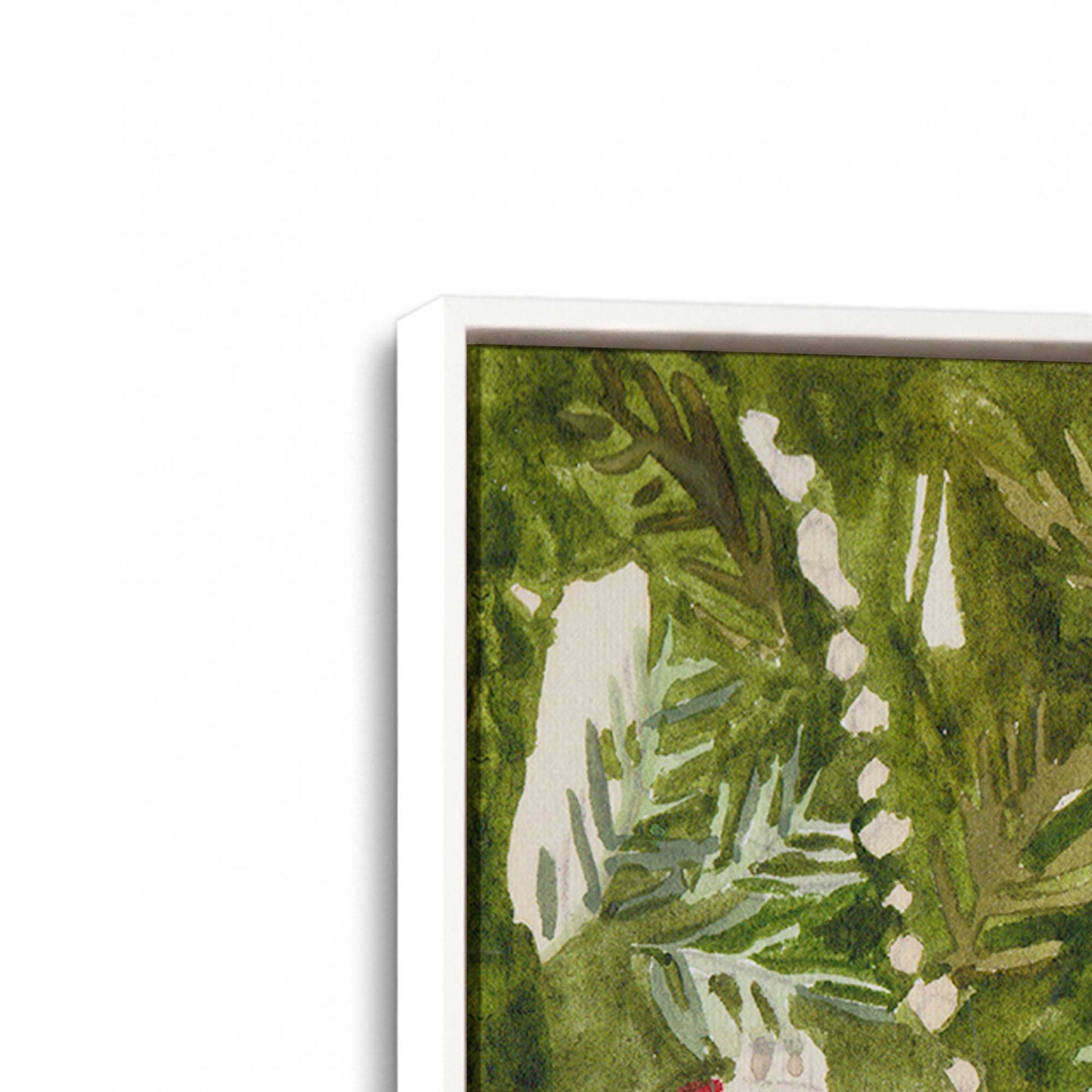 [Color:Opaque White], Picture of art in a White frame at an angle